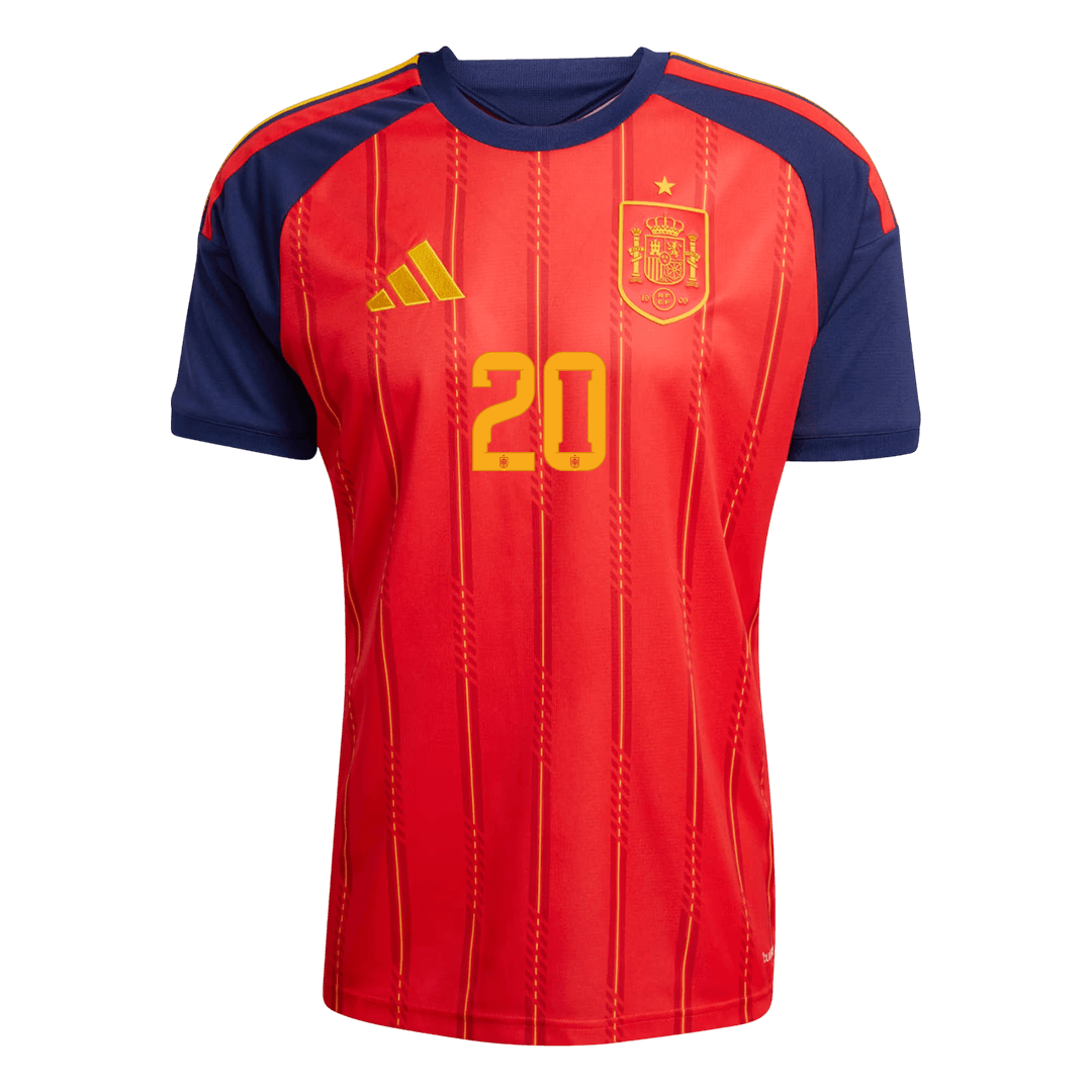 Maillot de foot domicile Espagne Coupe du Monde 2026 PEDRI #20 Homme [PREMIUM]