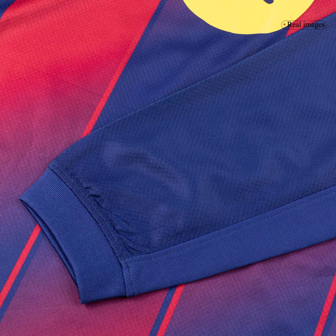 Maillot de football domicile à manches longues pour homme Barcelone 2025/26