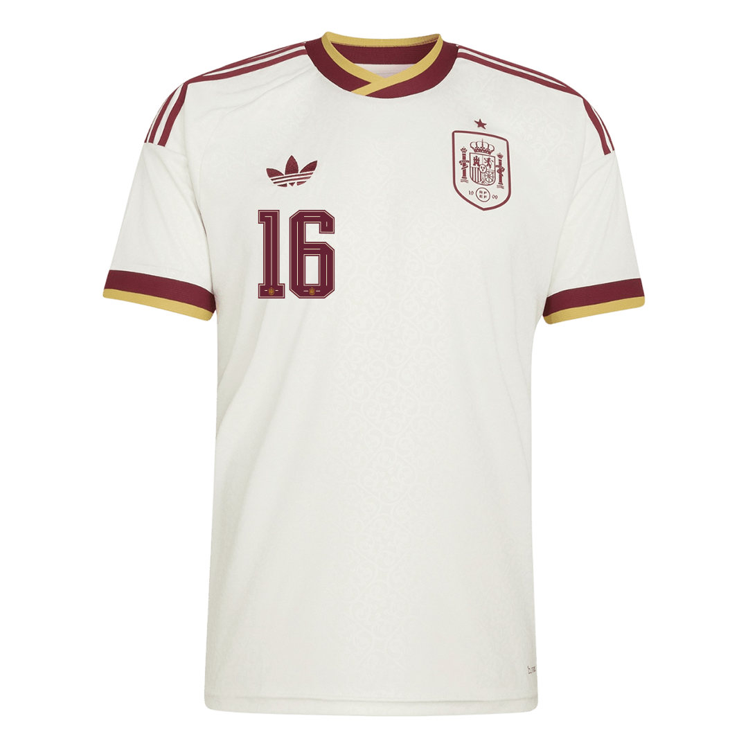 RODRIGO #16 Men's Spain World Cup 2026 Away Soccer Jersey