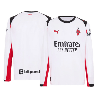 Maillot de football manches longues extérieur AC Milan 2025/26 pour homme
