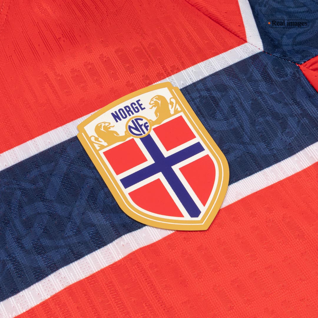 Maillot de Foot Domicile Homme Norvège Coupe du Monde 2026 Version Joueur - Coupe Ajustée