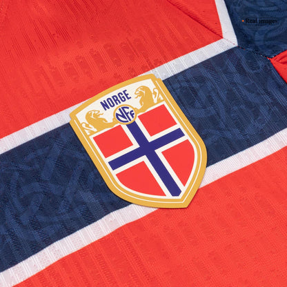 Maillot de Foot Domicile Homme Norvège Coupe du Monde 2026 Version Joueur - Coupe Ajustée