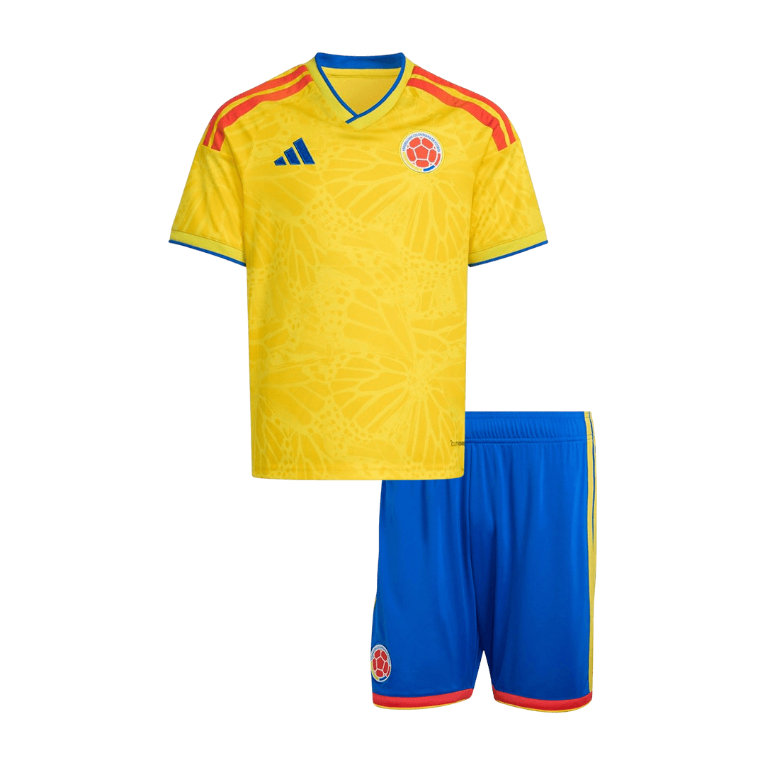 Maillot et short de football domicile Colombie Coupe du Monde 2026 pour enfant