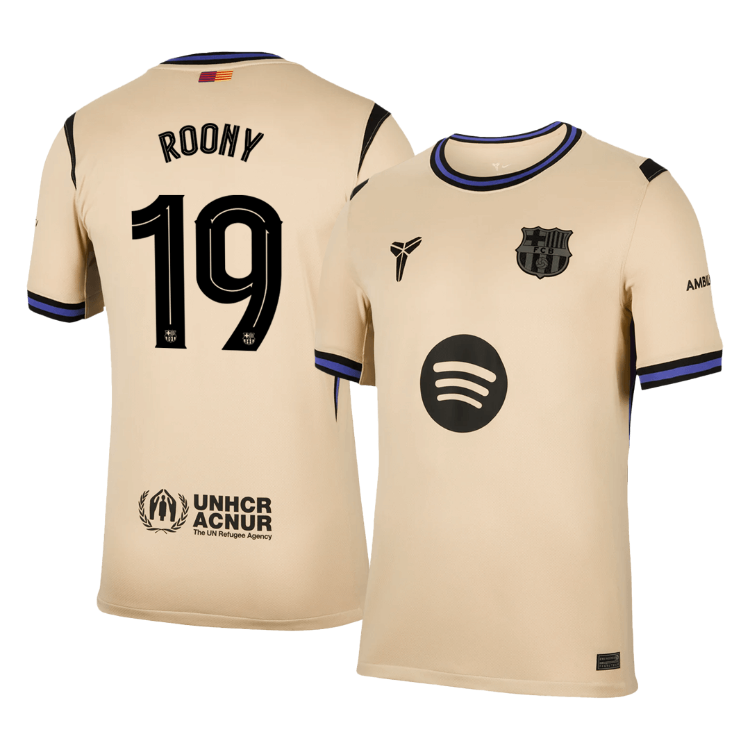 Maillot de football ROONY #19 extérieur Ligue des Champions 2025/26 du FC Barcelone pour homme