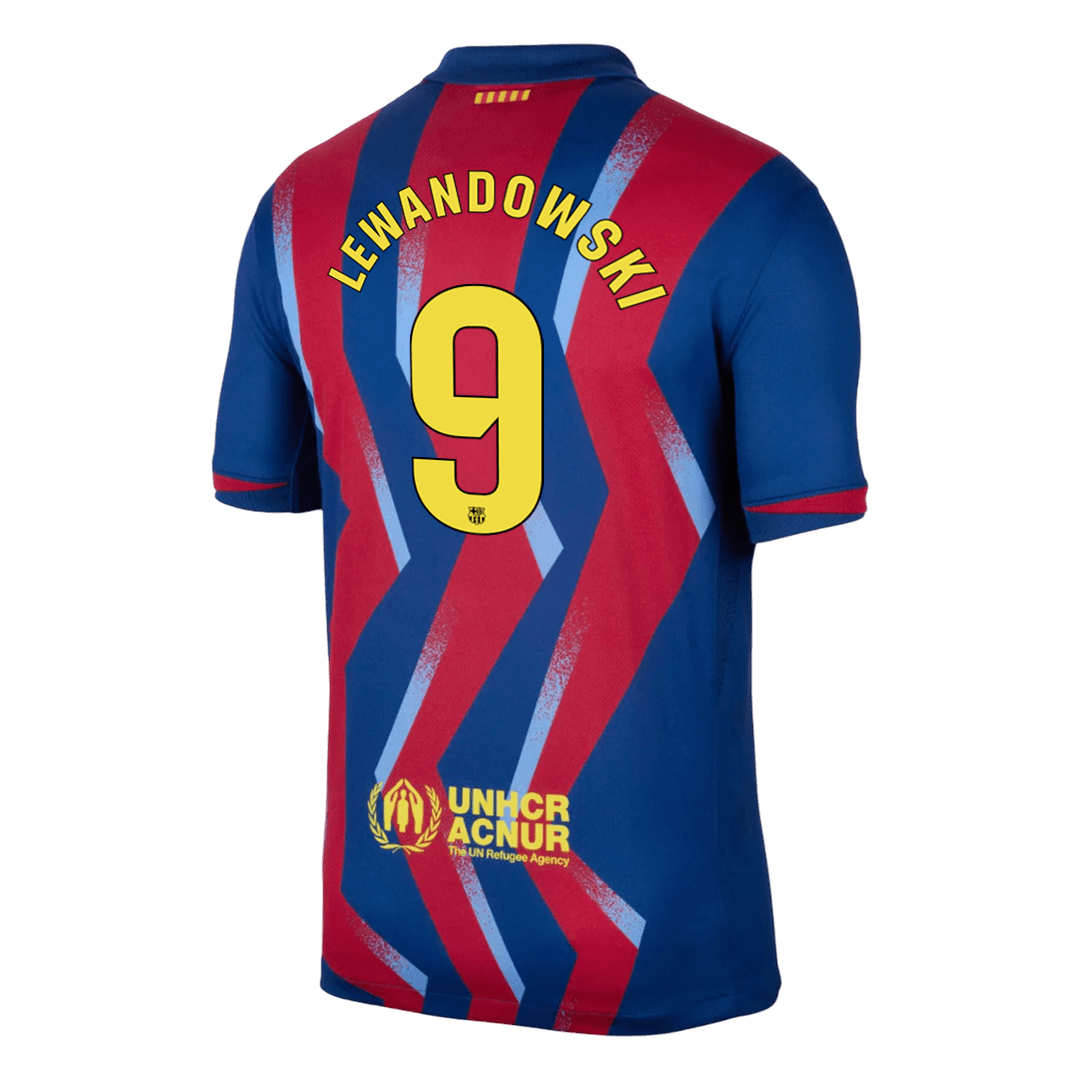 Maillot de foot Lewandowski #9 homme FC Barcelone saison 2025/26, quatrième maillot extérieur
