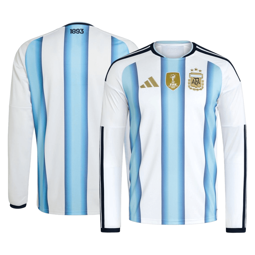 Maillot de football domicile manches longues Argentine Coupe du Monde 2026 pour homme