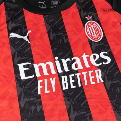 Ensemble complet maillot de foot domicile enfant AC Milan 2025/26