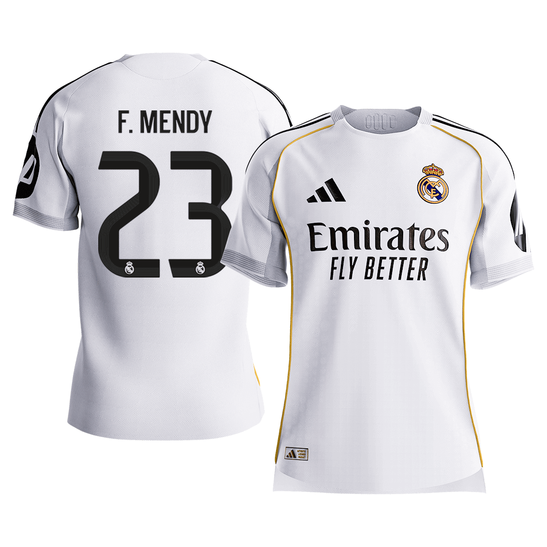 Maillot de football domicile F.MENDY #23 Real Madrid saison 2025/26 version joueur - Coupe ajustée [PREMIUM]