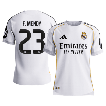 Maillot de football domicile F.MENDY #23 Real Madrid saison 2025/26 version joueur - Coupe ajustée [PREMIUM]
