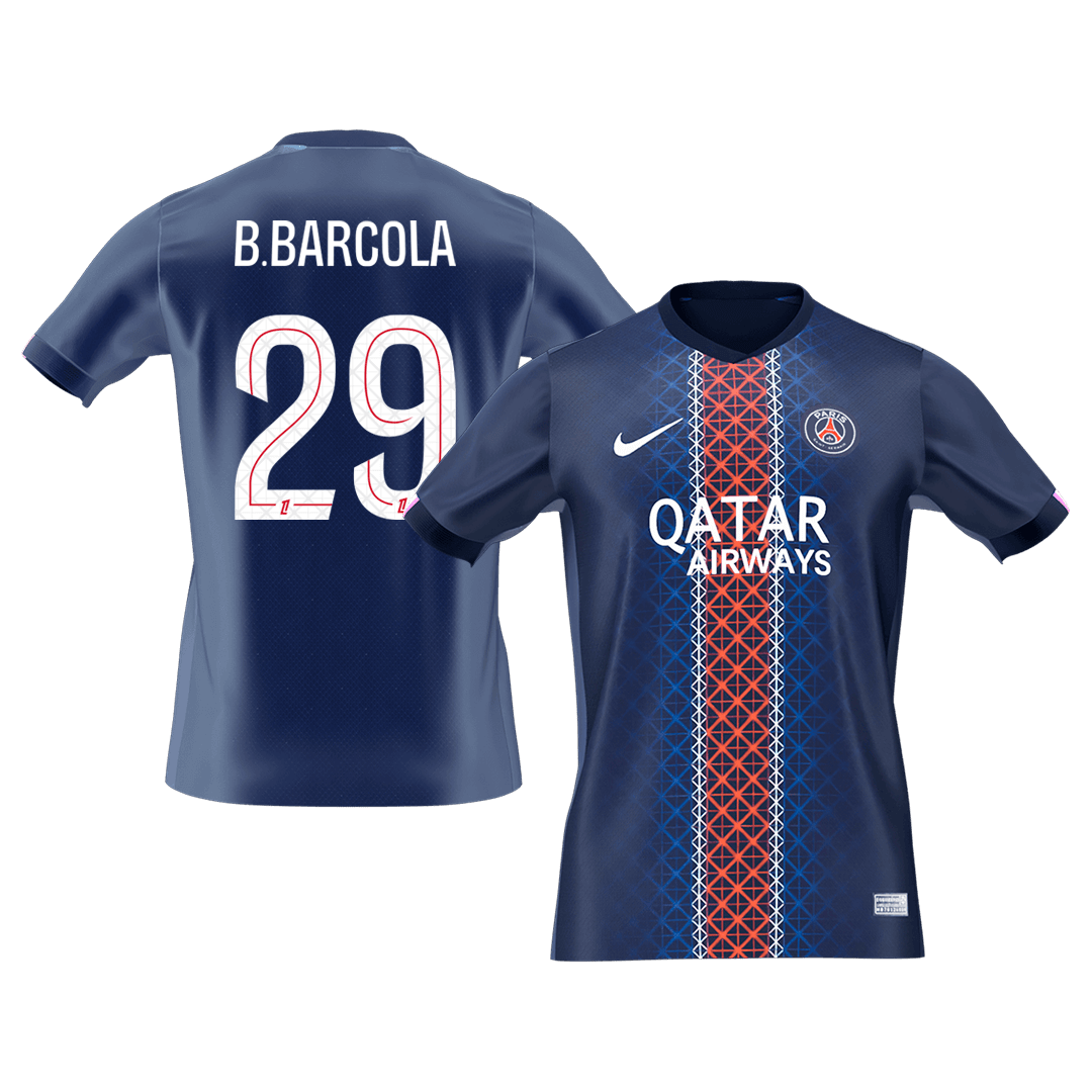 B.BARCOLA #29 Maillot de Foot Domicile PSG 2025/26 Homme [PREMIUM]