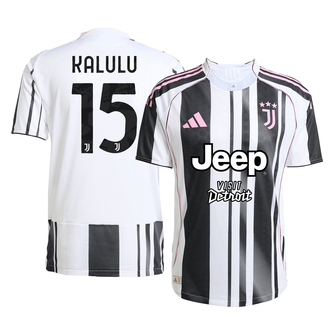 Maillot de foot domicile homme KALULU #15 Juventus 2025/26 version joueur - Coupe ajustée