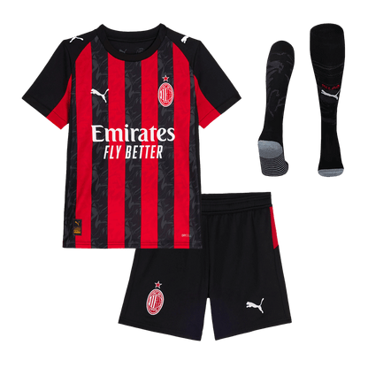 Ensemble complet maillot de foot domicile enfant AC Milan 2025/26