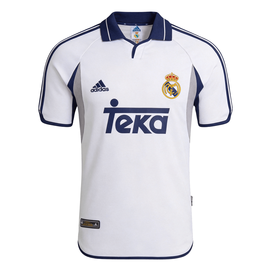 Maillot de foot domicile rétro homme Real Madrid 2000/01