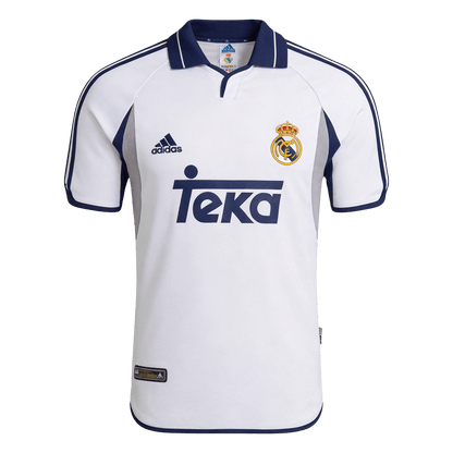 Maillot de foot domicile rétro homme Real Madrid 2000/01