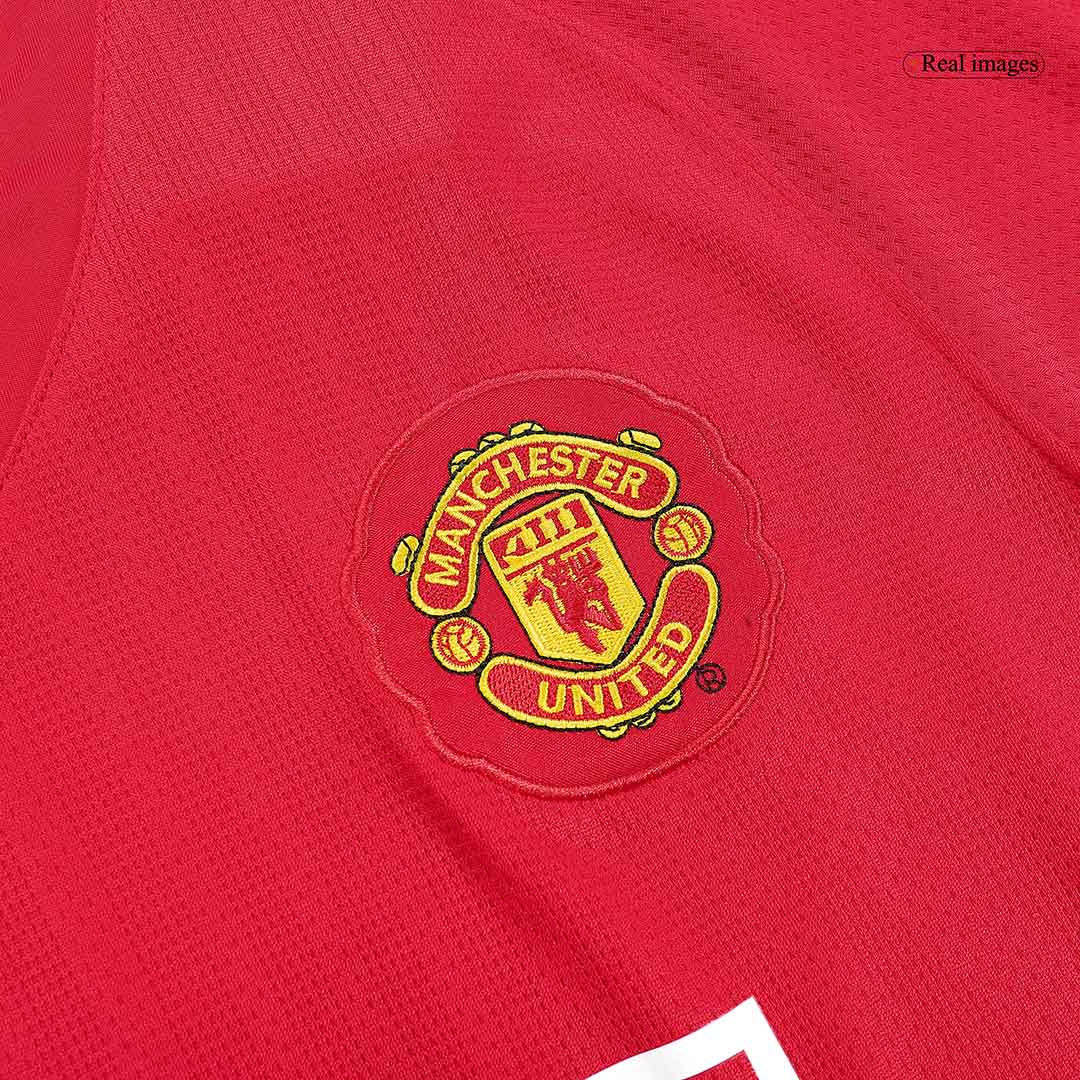 Maillot de football rétro domicile à manches longues Manchester United 2007/08 pour homme