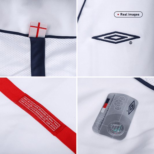 Retro SCHOLES #8 Men's England 2002 Home Soccer Jersey