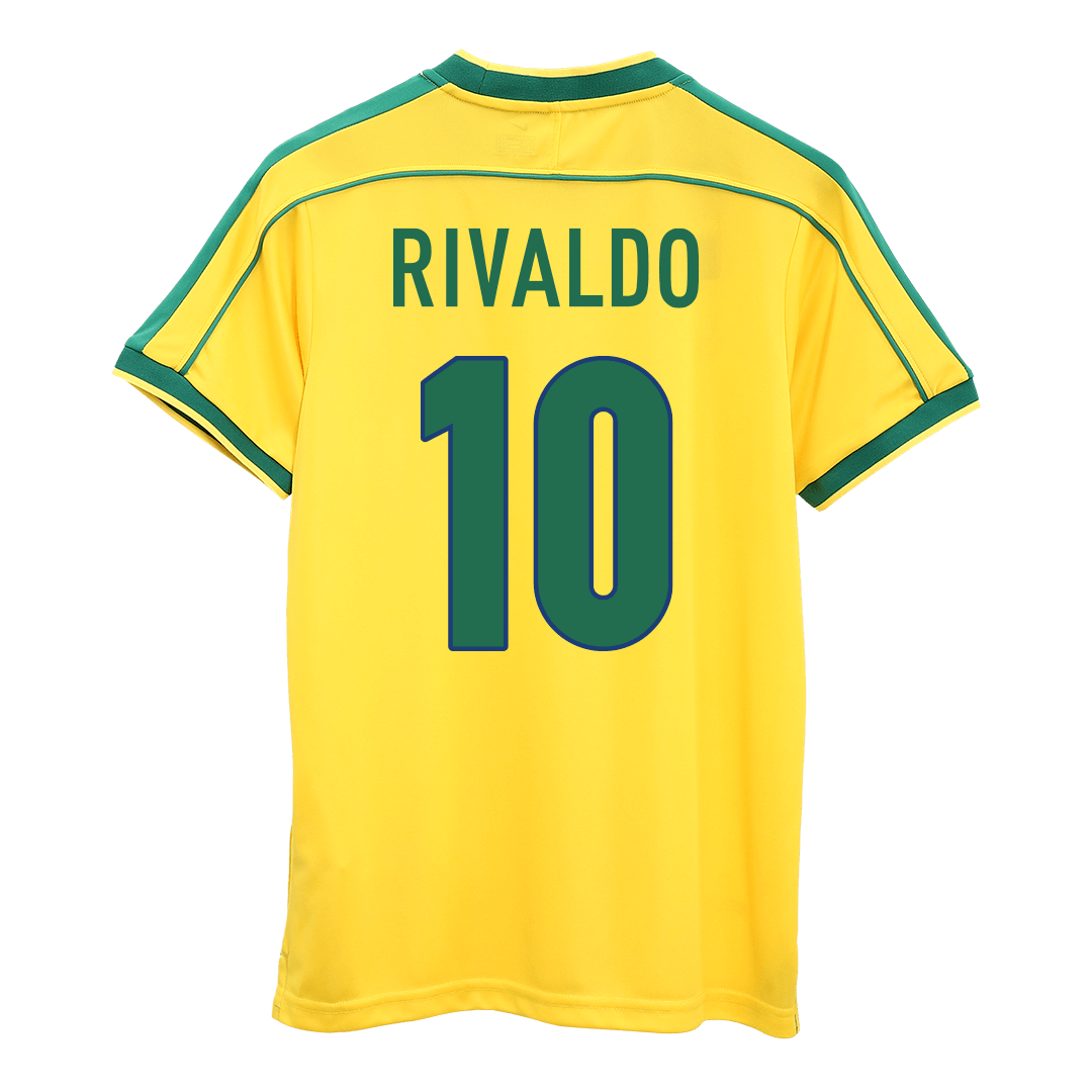 Maillot de football domicile homme Brésil Coupe du Monde 1998 RÉTRO RIVALDO #10