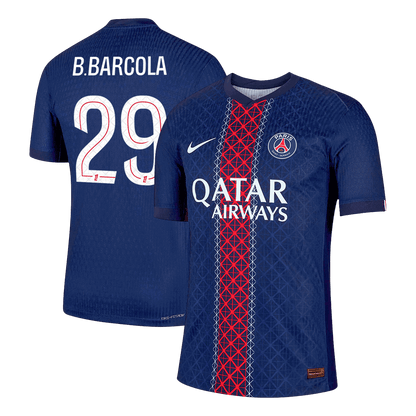 Maillot de foot domicile B.BARCOLA #29 PSG 2025/26 version joueur homme - Coupe slim