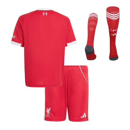Ensemble complet maillot de foot domicile enfant Liverpool 2025/26