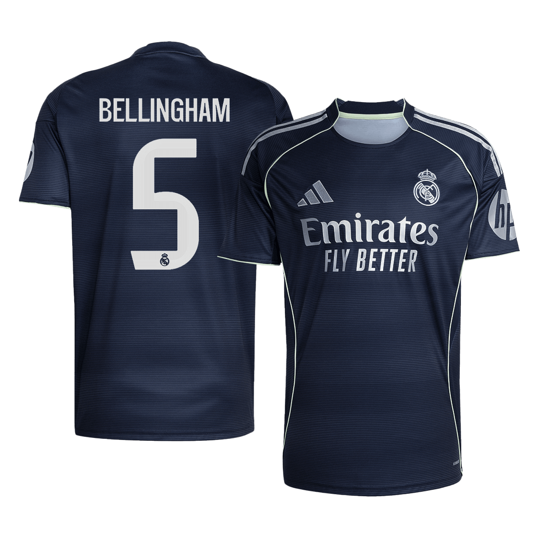 Maillot de foot extérieur Real Madrid 2025/26 Homme BELLINGHAM #5 [PREMIUM]