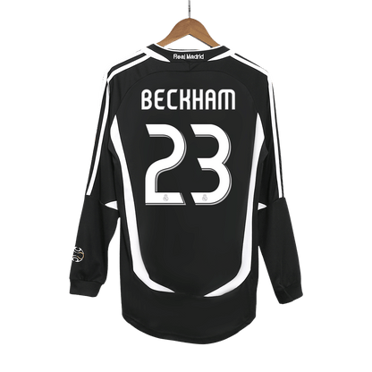 Maillot de Foot Rétro BECKHAM #23 Homme Real Madrid 2006/07 Extérieur Manches Longues