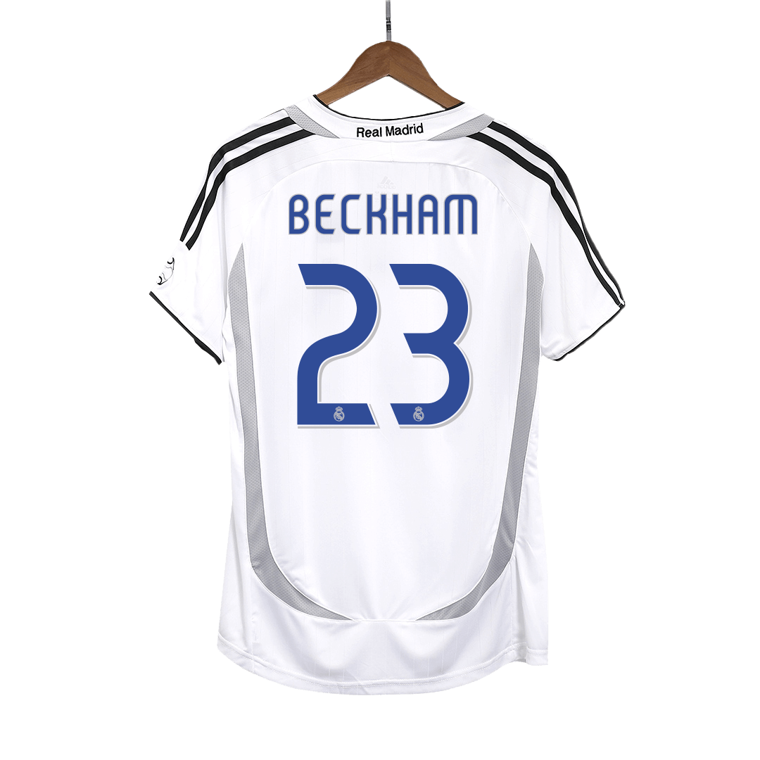 Maillot de football domicile homme du Real Madrid 2006/07 rétro BECKHAM #23