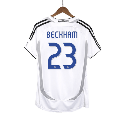 Maillot de football domicile homme du Real Madrid 2006/07 rétro BECKHAM #23