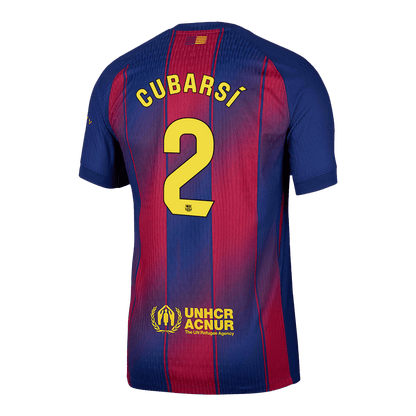 CUBARSÍ #2 Maillot de foot domicile Barcelone 2025/26 pour homme - Coupe ajustée