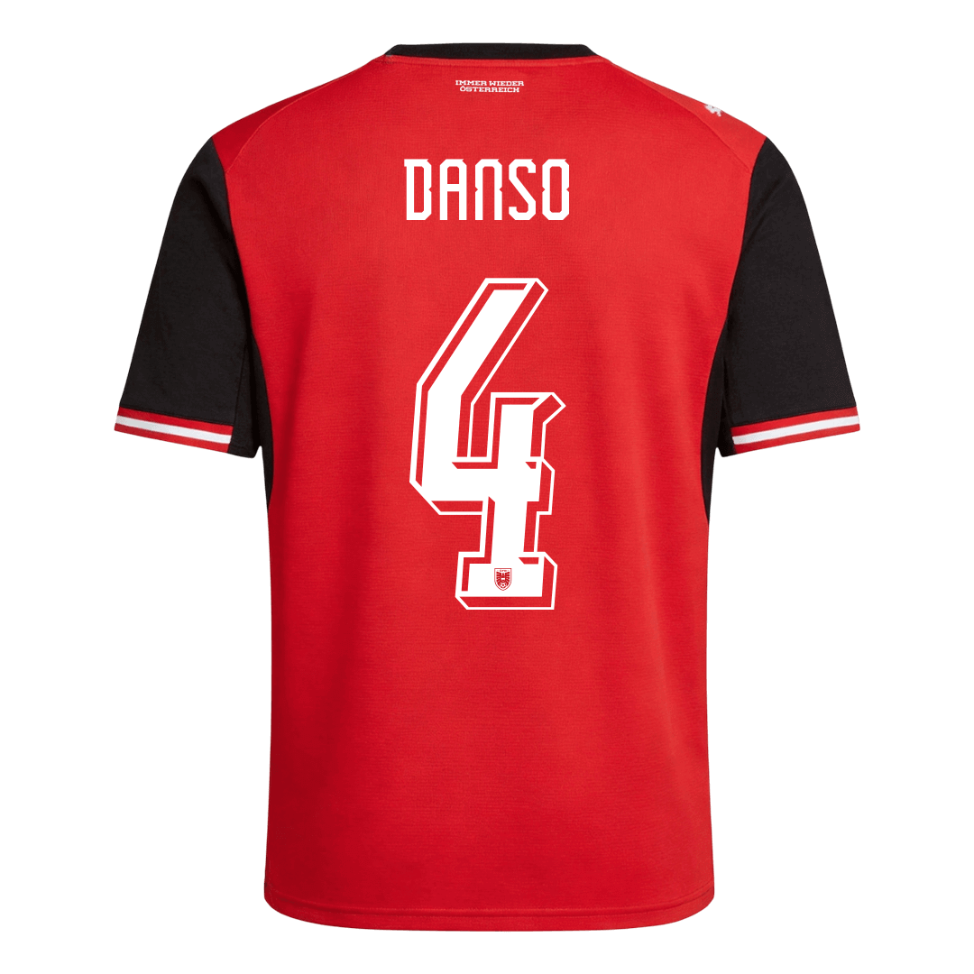 Maillot de football domicile homme DANSO #4 Autriche Coupe du Monde 2026