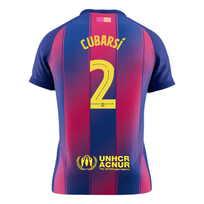 Maillot de foot CUBARSÍ #2 domicile Barcelone LDC 2025/26 homme [PREMIUM]