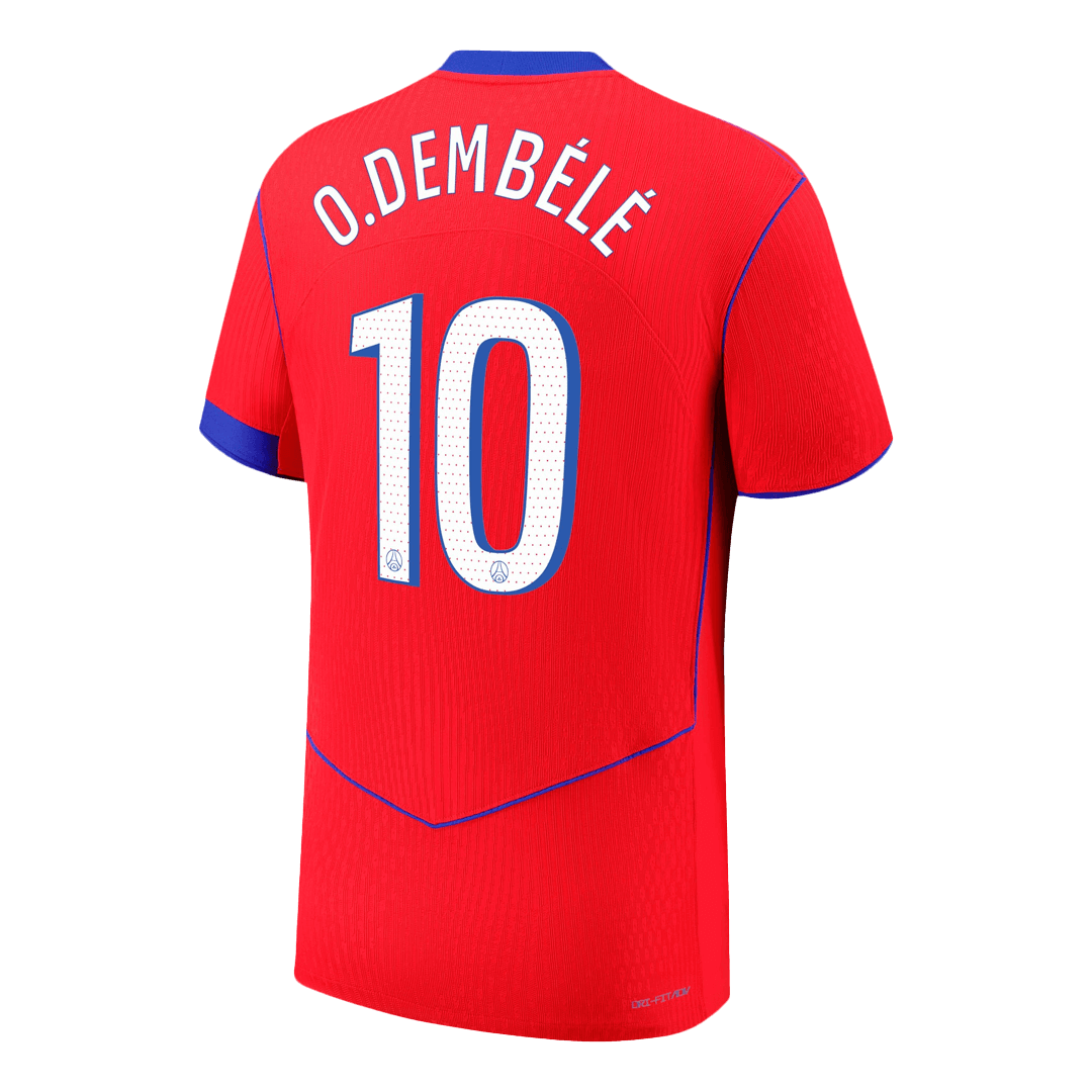 O.DEMBÉLÉ #10 Maillot de Foot Homme PSG 2025/26 Version Joueur Troisième Extérieur - Coupe Slim