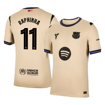 Maillot de foot extérieur RAPHINHA #11 Homme Barcelone LDC 2025/26