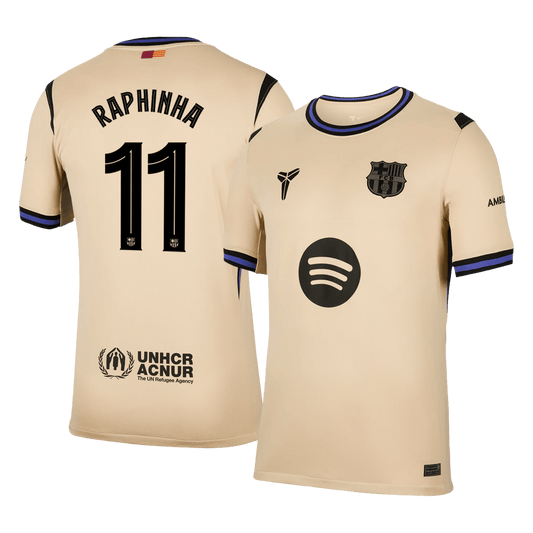RAPHINHA #11 Men's Barcelona UCL 2025/26 Away Soccer Jersey