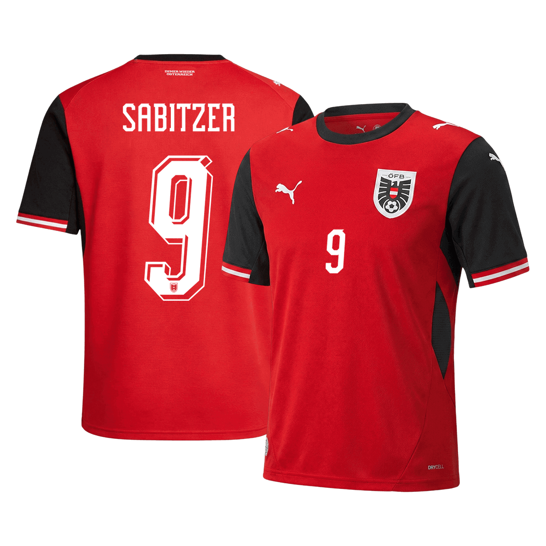 Maillot de Foot Domicile Homme Autriche Coupe du Monde 2026 SABITZER #9