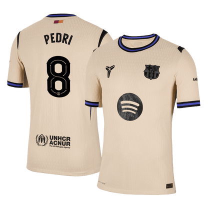 Maillot de football PEDRI #8 FC Barcelone extérieur version joueur UCL 2025/26 pour homme - Coupe slim