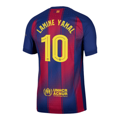 Maillot de Foot Domicile LAMINE YAMAL #10 Homme Barcelone UCL 2025/26 Version Joueur - Coupe Slim
