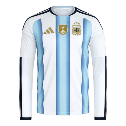 Maillot de football domicile manches longues Argentine Coupe du Monde 2026 pour homme