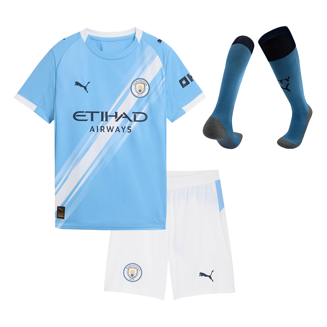 Kit complet de football domicile Manchester City 2025/26 pour enfant