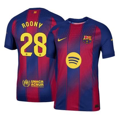 Maillot de Foot Domicile ROONY #28 FC Barcelone 2025/26 Version Joueur Homme - Coupe Slim