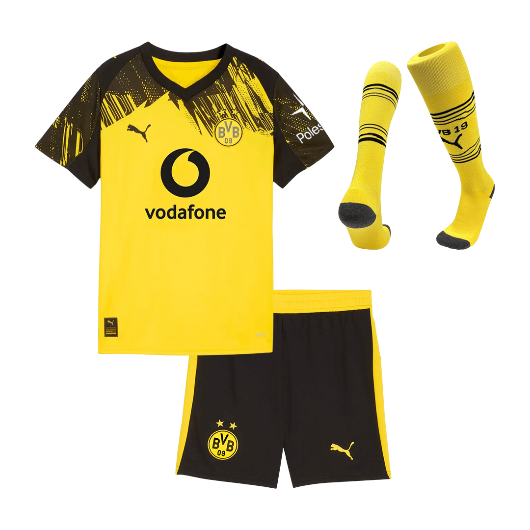 Maillot de foot domicile Borussia Dortmund 2025/26 pour enfant - kit complet