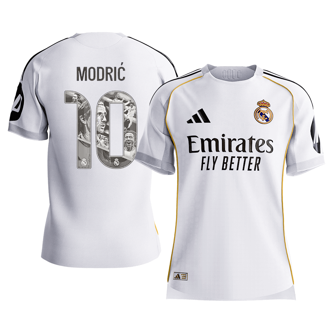 Maillot de football domicile homme MODRIĆ Spécial #10 Real Madrid 2025/26 version joueur - Coupe ajustée [PREMIUM]