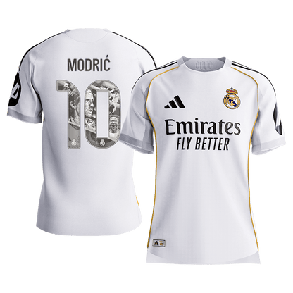 Maillot de football domicile homme MODRIĆ Spécial #10 Real Madrid 2025/26 version joueur - Coupe ajustée [PREMIUM]