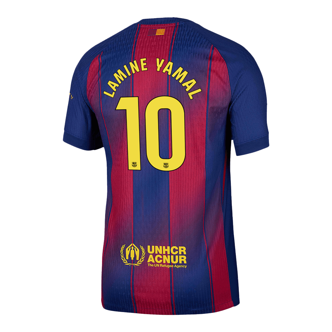 Maillot de foot domicile Homme Lamine Yamal #10 FC Barcelone saison 2025/26 - Coupe slim