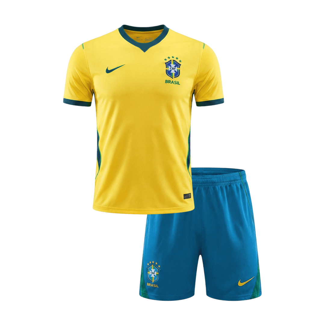 Ensemble maillot de foot domicile Brésil Coupe du Monde 2026 pour enfant