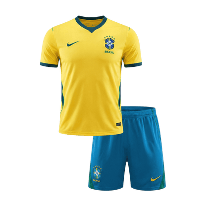 Ensemble maillot de foot domicile Brésil Coupe du Monde 2026 pour enfant