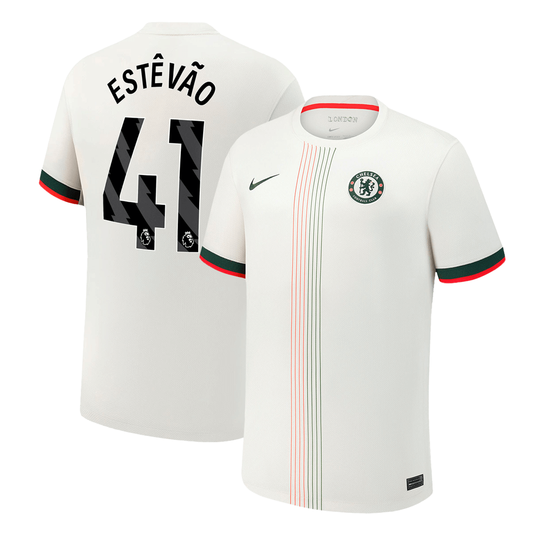 Maillot de Foot Extérieur Homme Chelsea F.C. 2025/26 ESTÊVÃO #41
