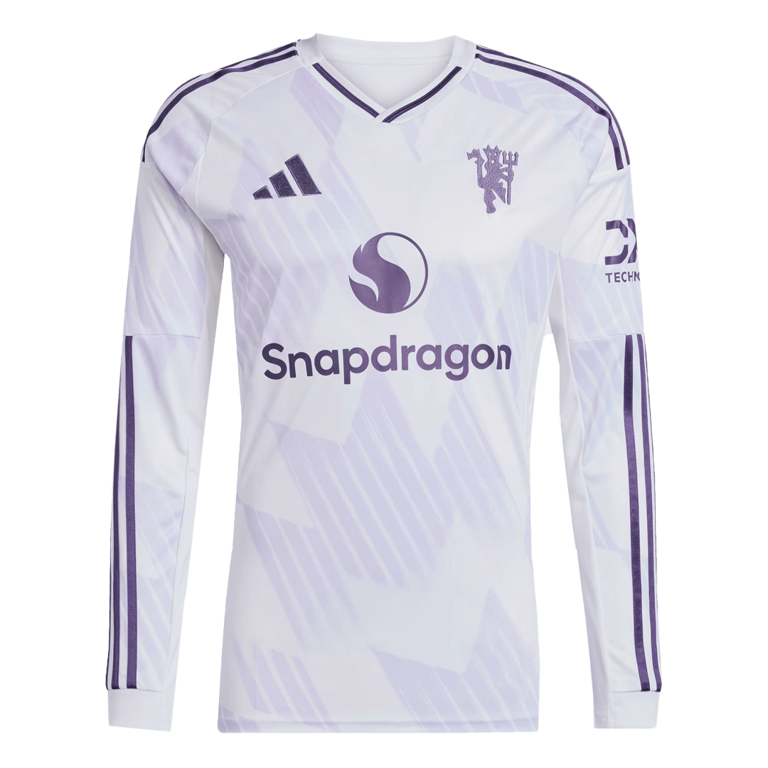Maillot de foot extérieur Manchester United 2025/26 à manches longues pour homme