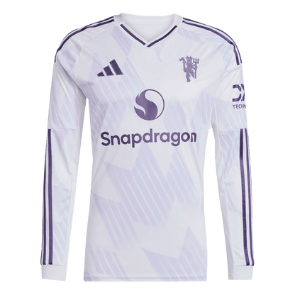 Maillot de foot extérieur Manchester United 2025/26 à manches longues pour homme