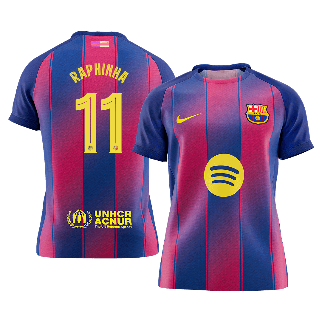 Maillot de Foot Domicile RAPHINHA #11 Barcelone LDC 2025/26 Homme [PREMIUM]