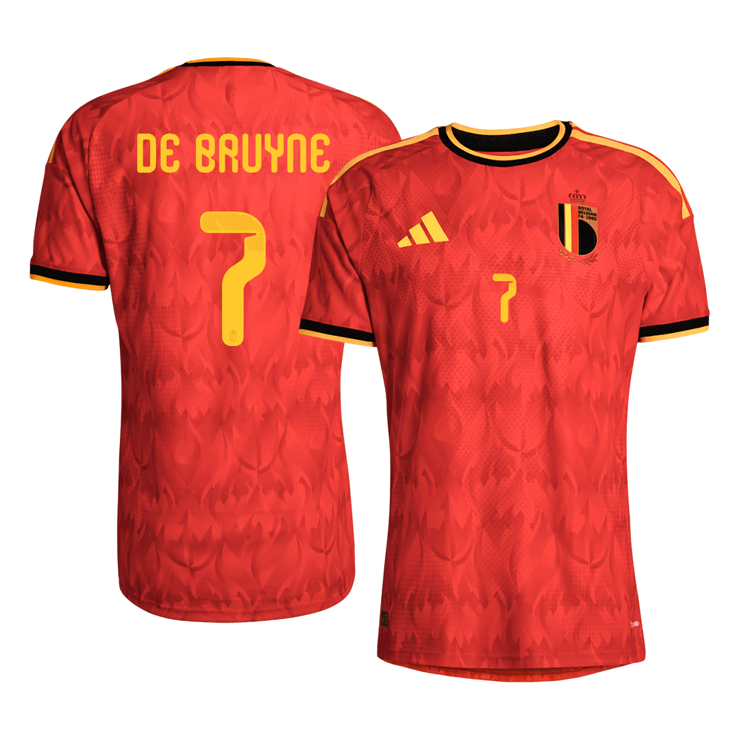 Maillot de Foot Domicile Homme Belgique DE BRUYNE #7 Coupe du Monde 2026 Version Joueur - Coupe Slim